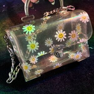 90s vintage Daisy Print raver box purse Jelly Bag